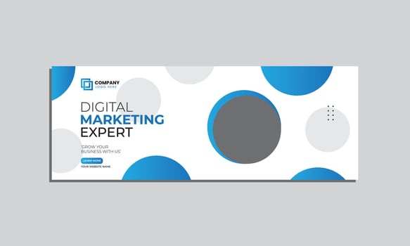 marketing agency social media cover banner design. corporate business social media cover banner post template vector