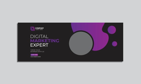marketing agency social media cover banner design. corporate business social media cover banner post template vector