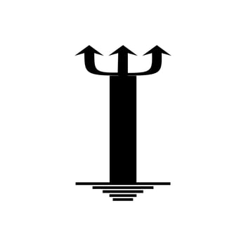 simple logo. simple icon. logo of monument. cross icon and logo vector