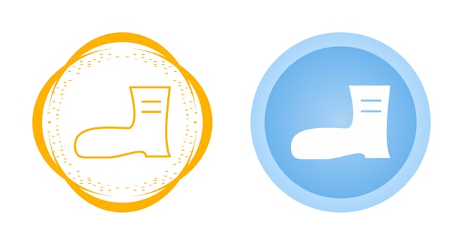 Construction boots Vector Icon