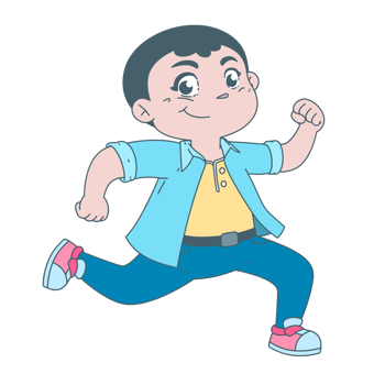 Cartoon Boy Clipart Pose Running png