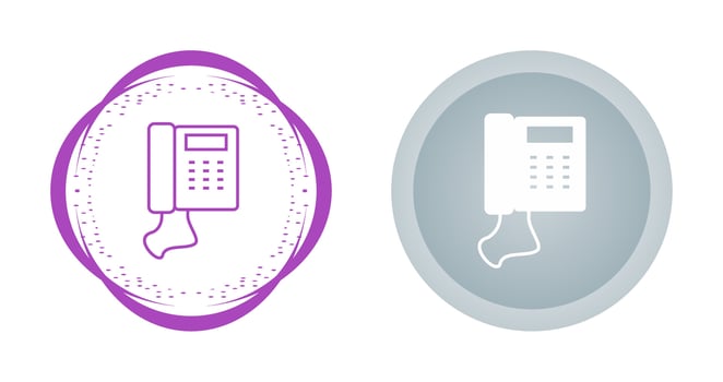 Telephone Set Vector Icon