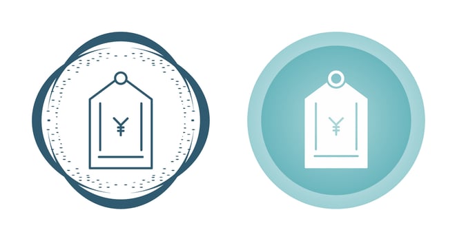 Yen Tag Vector Icon