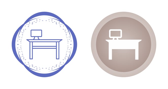 Office Desk Vector Icon