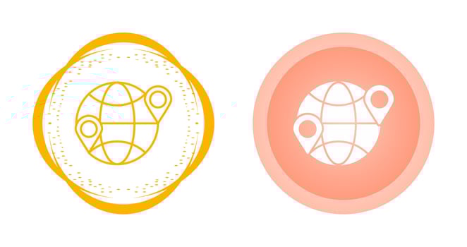Globe Location Vector Icon