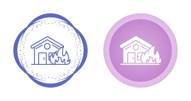 House On Fire Vector Icon