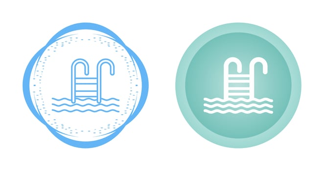 Water Stairs Vector Icon