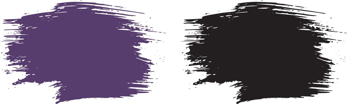 Vector set of ink illustration brush stroke