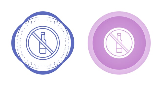 No Alcohol Vector Icon
