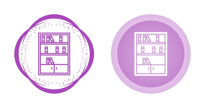 Books Shelf Vector Icon