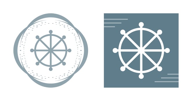 Ship Helm Vector Icon