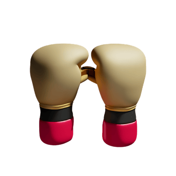 boxing gloves 3d rendering icon illustration png