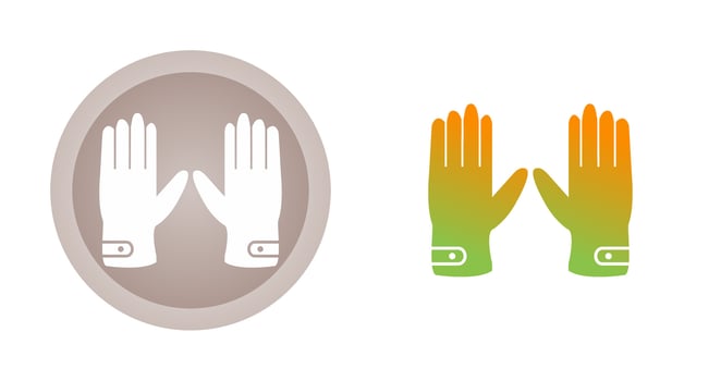 Leather Gloves Vector Icon