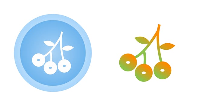 Blueberry Vector Icon
