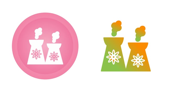 Nuclear Plant Vector Icon