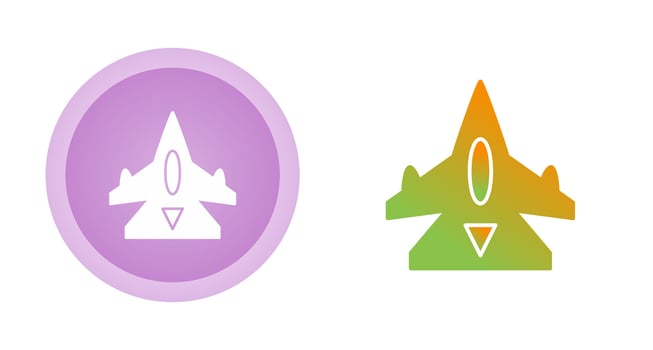 Fighter Jet Vector Icon