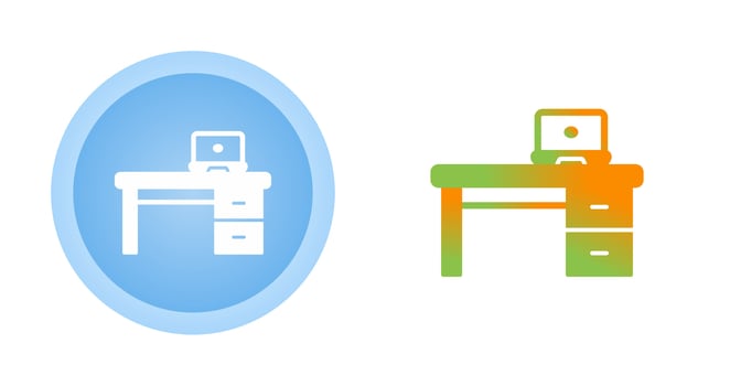 Office Desk Vector Icon