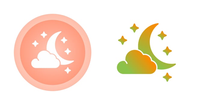 Starry Night Vector Icon