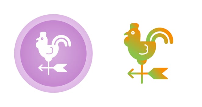 Wind Vane Vector Icon