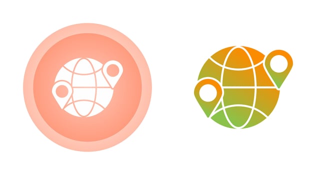 Globe Location Vector Icon