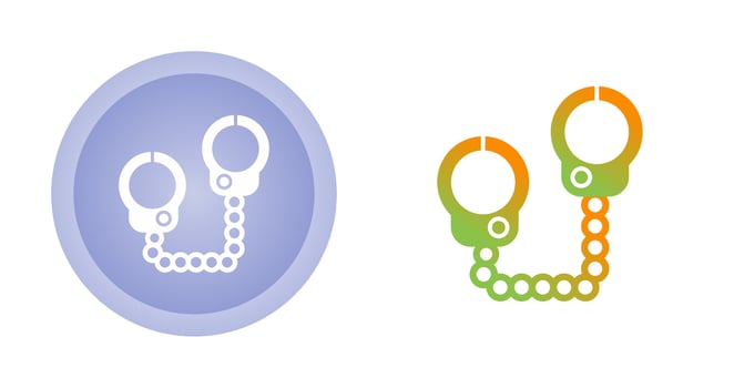 Police Handcuffs Vector Icon