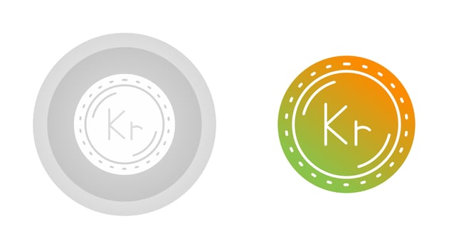 Krone Currency Vector Icon