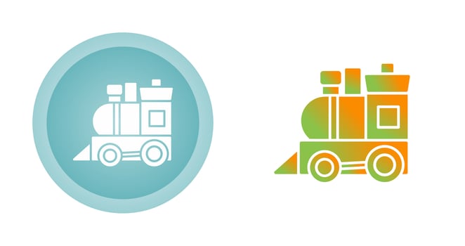 Toy Train Vector Icon