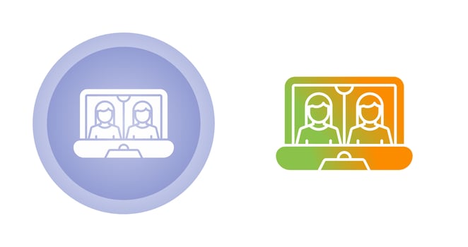 Online Meeting Vector Icon