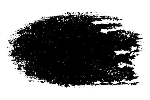 Scratched black ink brushstroke texture isolated on white background vector