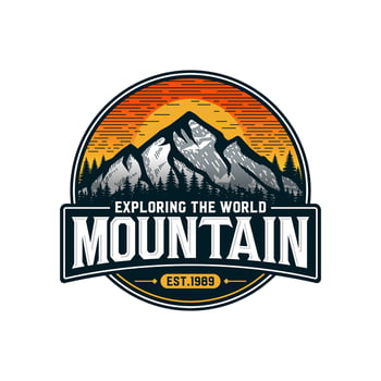 Mountain logo design vector illustration