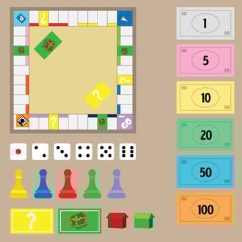The Illustration of Mono poly Game Set vector