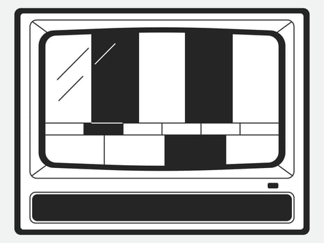 Neon Aesthetic Illustration Pack Broken old tv Illustration vector