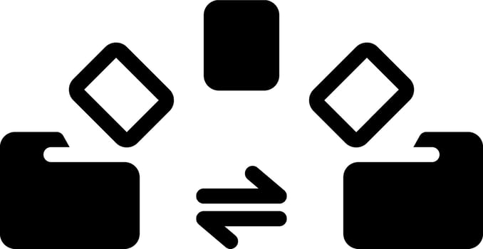 solid icon for sharing vector