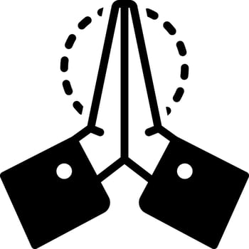 solid icon for grateful vector