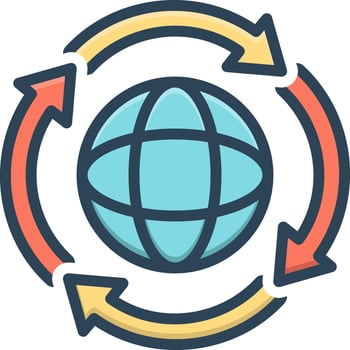color icon for refresh vector