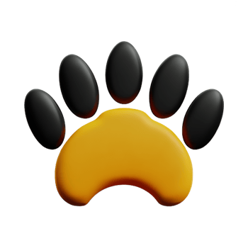 dog paw 3d rendering icon illustration png