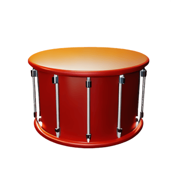 drum 3d rendering icon illustration png