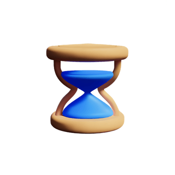 hourglass 3d rendering icon illustration png
