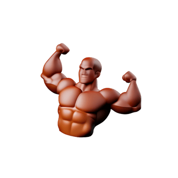 muscle 3d rendering icon illustration png