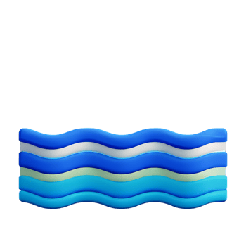 ocean waves 3d rendering icon illustration png