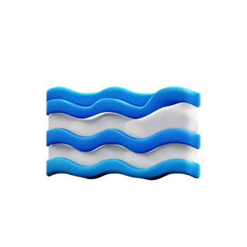 ocean waves 3d rendering icon illustration png
