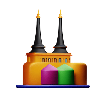 paris 3d rendering icon illustration png
