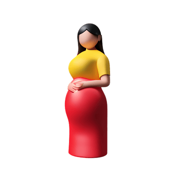 pregnant 3d rendering icon illustration png