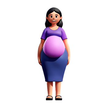 pregnant 3d rendering icon illustration png