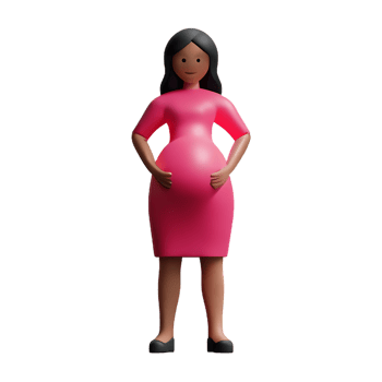 pregnant 3d rendering icon illustration png