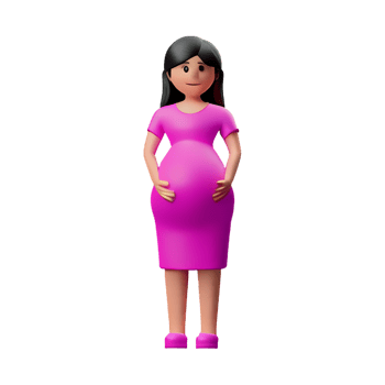 pregnant 3d rendering icon illustration png