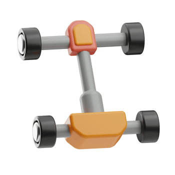 car service Chassis 3d illustration png