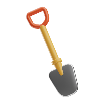 farming and harvest Shovel 3d illustration png