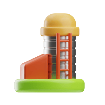 farming and harvest Silo 3d illustration png