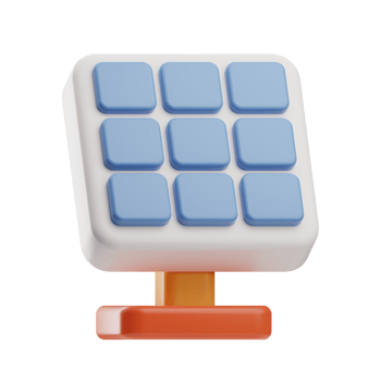 farming and harvest Solar Panel 3d illustration png